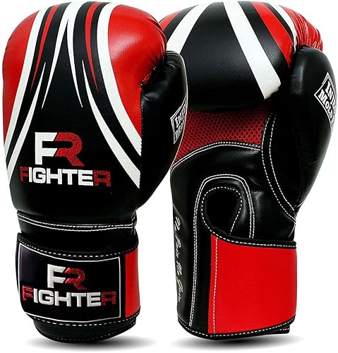 FR Fighter Guantes de boxeo perfectos para entrenamiento MMA, saco de boxeo, kickboxing, guantes de boxeo Muay Thai para hombres, mujeres y adultos