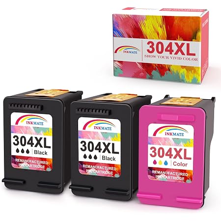 INKMATE 304 - Cartucho de tinta reciclado para impresora HP 304XL 304 con HP  DeskJet 2630 2632 3720 3730 3732 3752 3755 3758, Envy 5010 5030 5032 (2  negro y 1 color) : Amazon.es: Informática