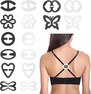16 Pcs Bra Strap Clips for Back Holder, Bra Back Clips Anti-Slip Bras Straps Holder Control Bras Straps Holders Adjuster for Racerback
