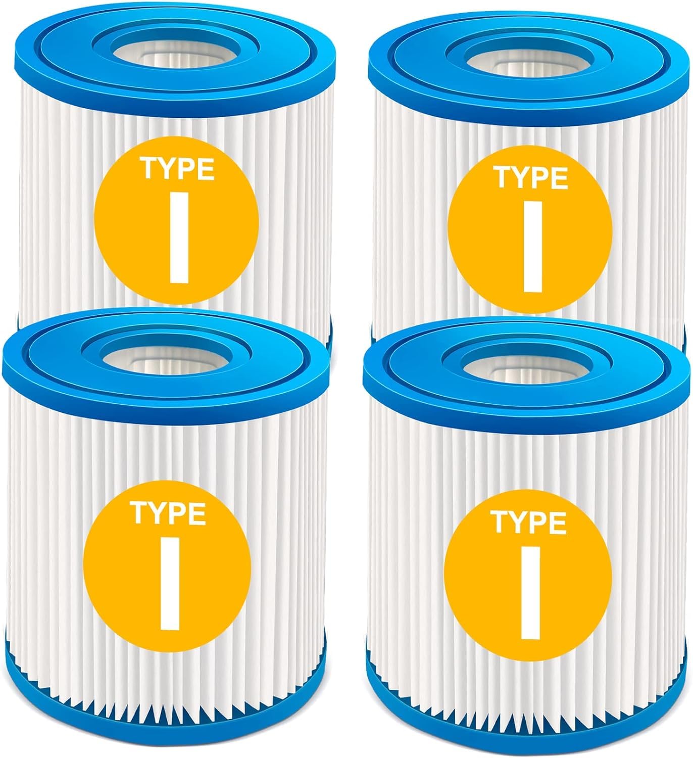 KGC Type I Pool Filter Cartridge, 3.1 x 3.5 inch Size 1 for 58093, Replacement Filter Cartridge for 300/330 Gal/H Filter Pump, for Summer Waves Above Ground Pool Pump