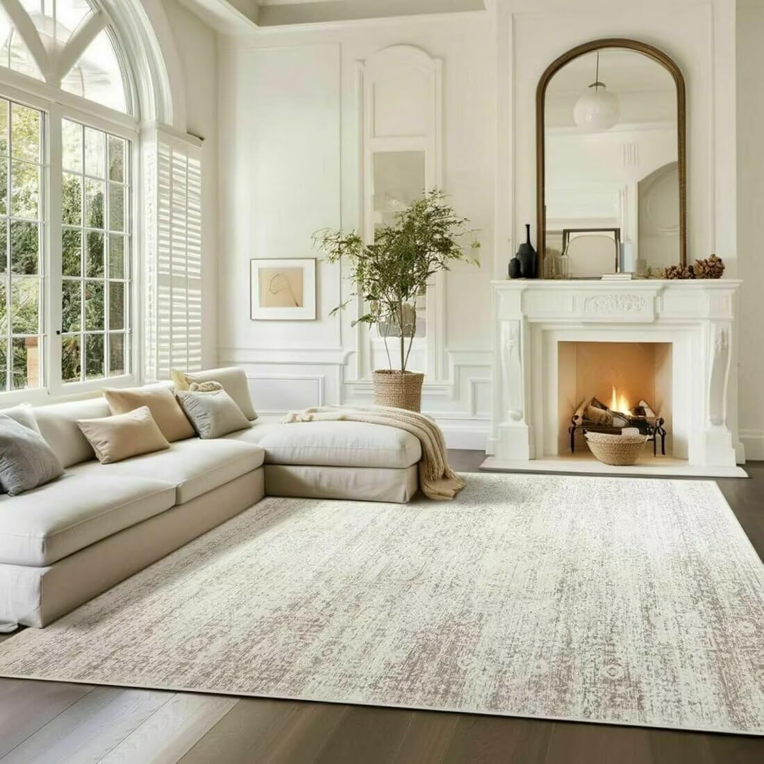 Tapis de salon lavable et résistant 140X270CM contre l'usure