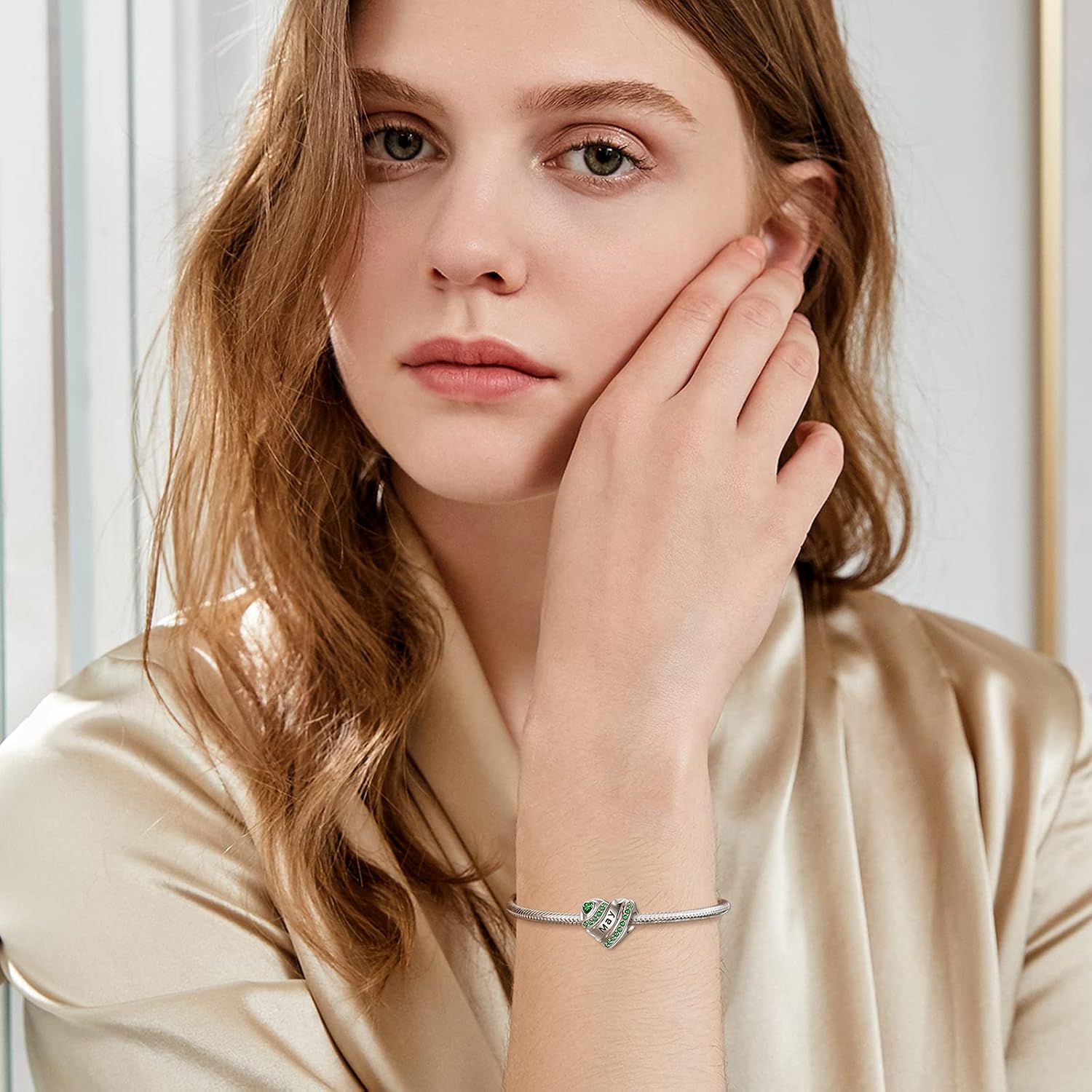 Birthstone Heart Charms for Charms Bracelet-925 Sterling Silver Love Heart Bead Charms for Bracelets and Necklaces, Birthday Gifts for Women. - Image 5