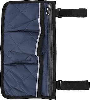 Wheelchair Side Bag,Black Multifunctional Wheelchair Side Bag Armrest Hanging Pouch Organizer Wheelchair Accessories Wheelchair Backpack Bag(navy blue)