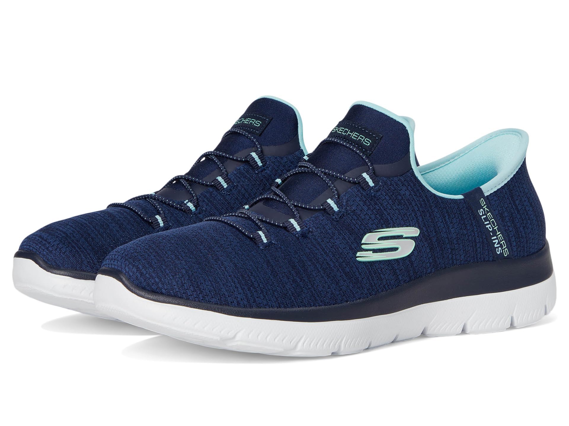 [スケッチャーズ] レディース サミッツ SLIP-INS スリップインズ SUMMITS-EVERYDAY SETレディーススニーカー 150264W ネイビー/アクア 22.0cm