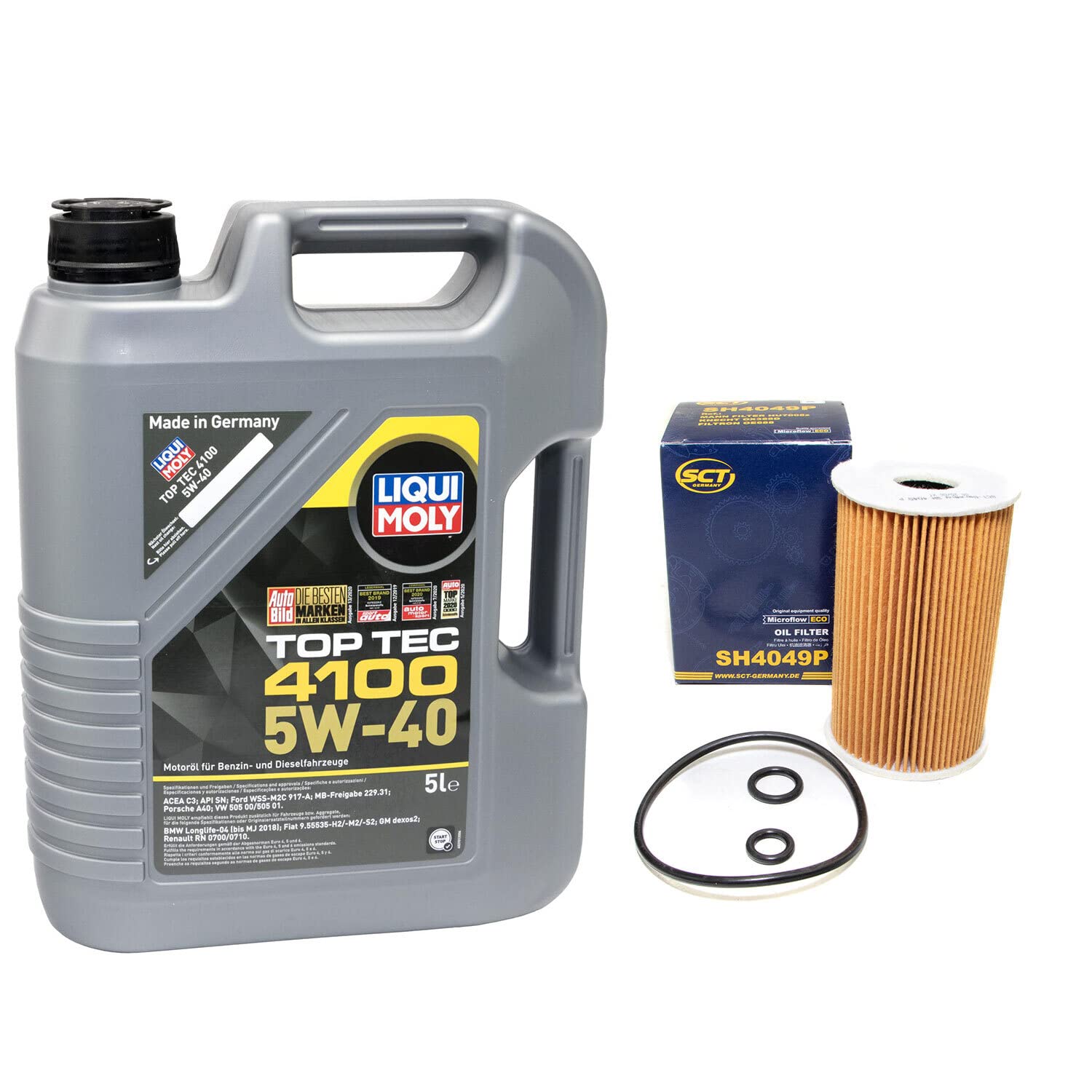 Motoröl Set Top Tec 4100 5W-40 5 Liter + Ölfilter SH4049P