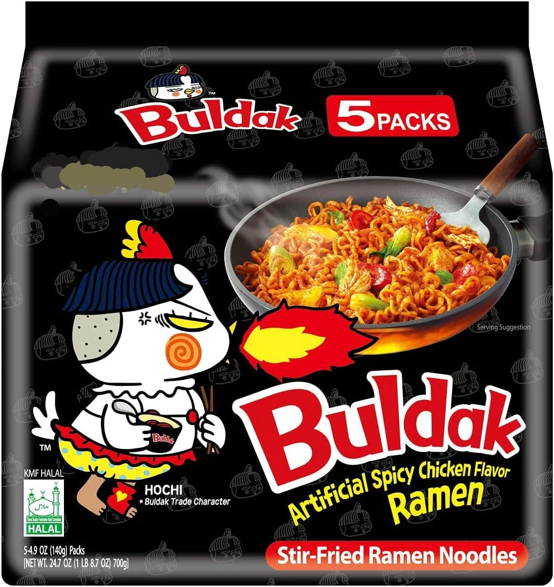 YIJIA | Pack 5 Paquetes mezclados B Ramen Coreano instantáneo Shin Ramyun, de Kimchi, de Chapagetti, Carbonara y de Queso — view 9