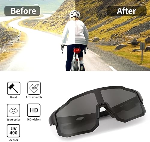 Miniatura 4 de FEISEDY Gafas de sol deportivas para hombres, mujeres y adolescentes - Béisbol, ciclismo, ciclismo UV400 protección B2388