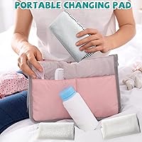 Vista 7 de Chumia 12 Pack Baby Waterproof Changing Pad Liners Portable Baby Changing Mat Soft Flannel Cotton Reusable Table Cover Liners for Boys Girls
