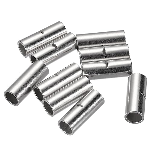 MECCANIXITY Terminales de crimpado a tope sin aislamiento 4 AWG para empalme de cables eléctricos DIY, paquete de 10