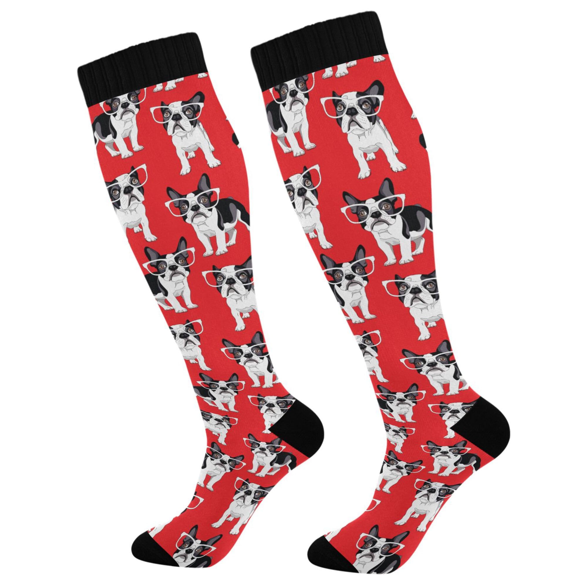 Fisyme Socks for Women Men Warm Comfort Athletic Crew Running Hiking Cycling Compression Socks