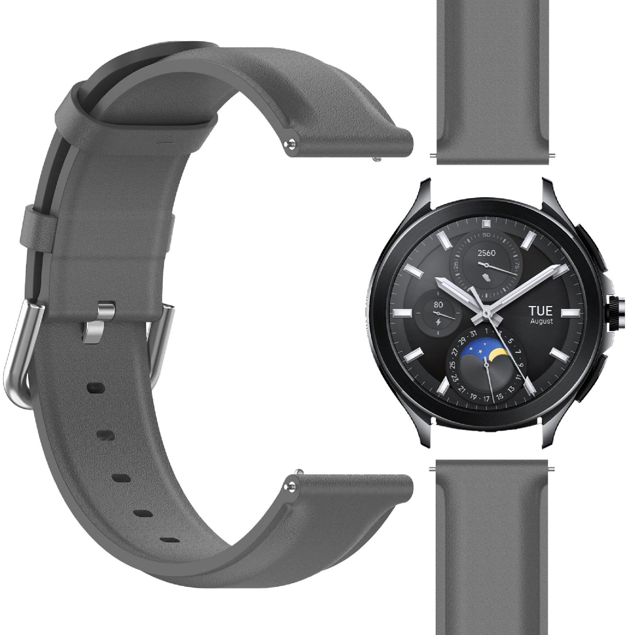 GIOPUEY Cinturino In Vera Pelle Per Xiaomi Band 9 Pro / 8 Pro – Marrone – Resistente, Traspirante, Facile Ricarica
