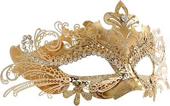 Coddsmz Masquerade Metal Masks Venetian Halloween Costume Mask Mardi Gras Mask Cosplay Party Costume Ball Wedding Party Mask