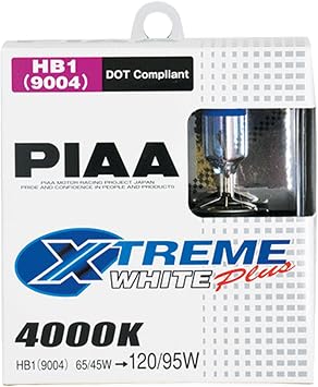 Piaa 19614 9004 HB1 Xtreme White Plus High Performance Halogen Bulb, Pack of 2Pack