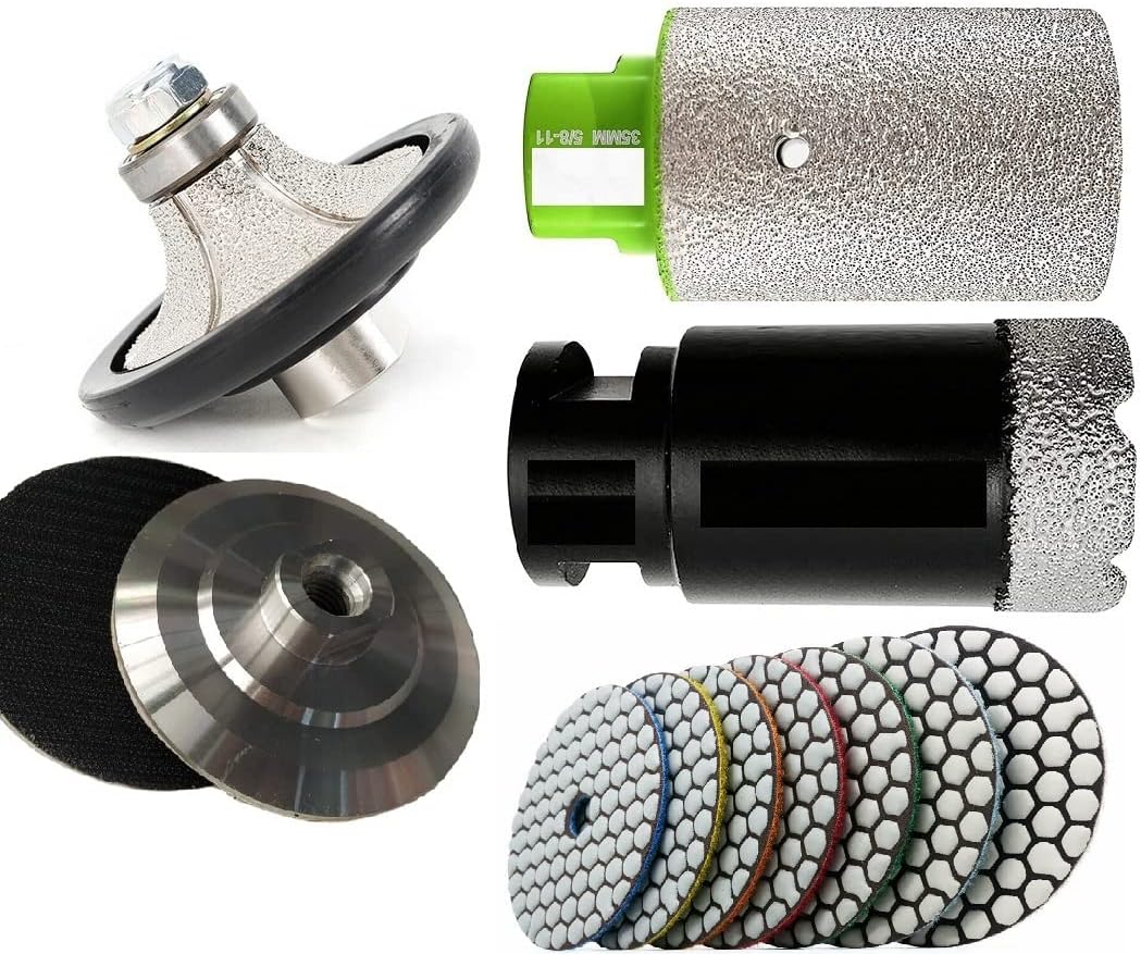 3/4" Diamond Demi Bullnose Profiler 2" porcelain marble granite core drill bit zero tolerance grinding drum stone ceramic polishing pad buffer router bit B20