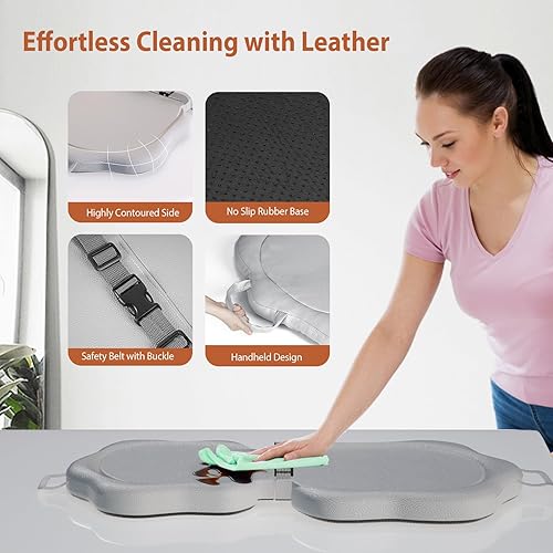 Miniatura 2 de Cambiador de pañales para bebé, tapete plegable para cambiador de pañales, impermeable y antideslizante, lavable, de cuero suave, cambiador de