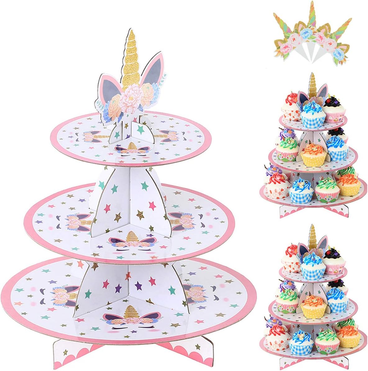 Amazon Com Ultraoutlet 3 Packs Unicorn Cardboard Cupcake Stands 3 Tiers With 50 Pcs Unicorn Cupcake Toppers Disposable Paper Cupcake Holders Towers For Weddings Birthday Parties Baby Showers And Graduations Amazon Com Ultraoutlet 3 Packs Unicorn Cardboard Cupcake Stands 3 Tiers With 50 Pcs Unicorn Cupcake Toppers Disposable Paper Cupcake Holders Towers For Weddings Birthday Parties Baby Showers And Graduations