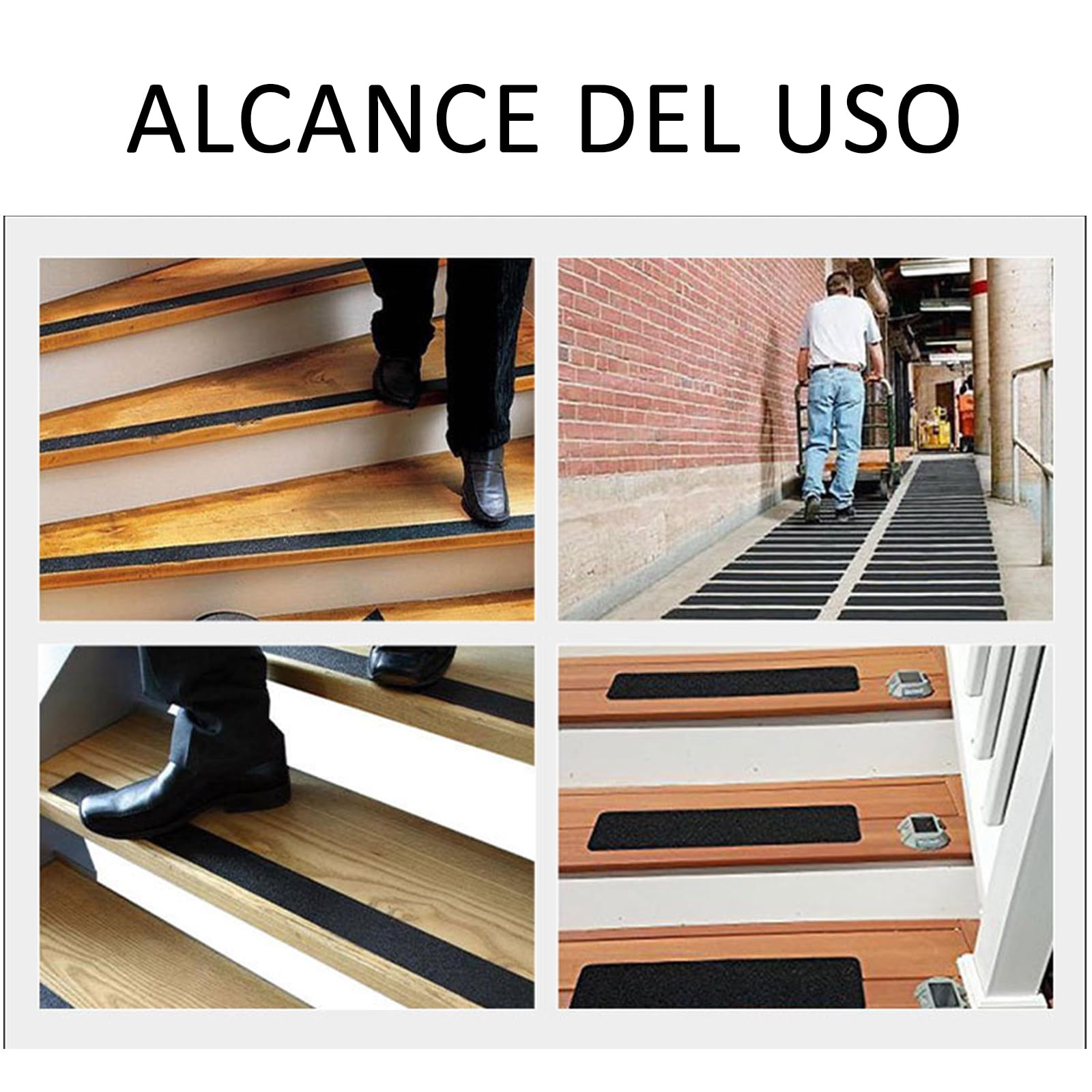 2 Rollos negro 5 cm x 10m Cinta adhesiva Antideslizante, Cinta Adhesiva Antideslizante Negro, fuerte Seguridad Adhesiva para Uso en interiores y Exteriores, Mejor Agarre, Fricción, Seguridad