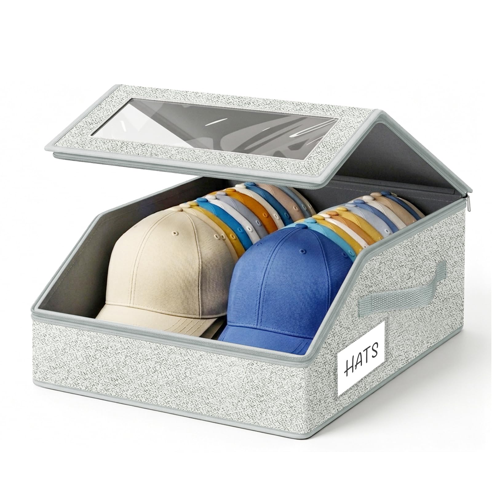 Hat Organizer for Baseball Caps,Stackable Hat Storage Box for Closet