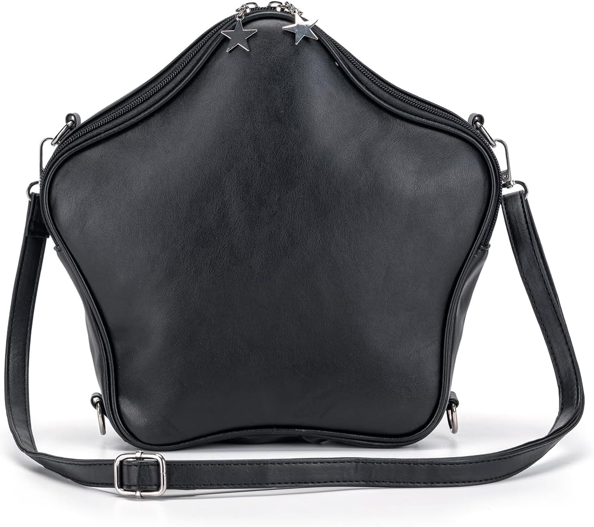 Star-Shaped Ita Bag, Star Purse Pin Backpack PU Cute Aesthetic Y2K Crossbody Purse, Handbag Ita Insert Display (Black)