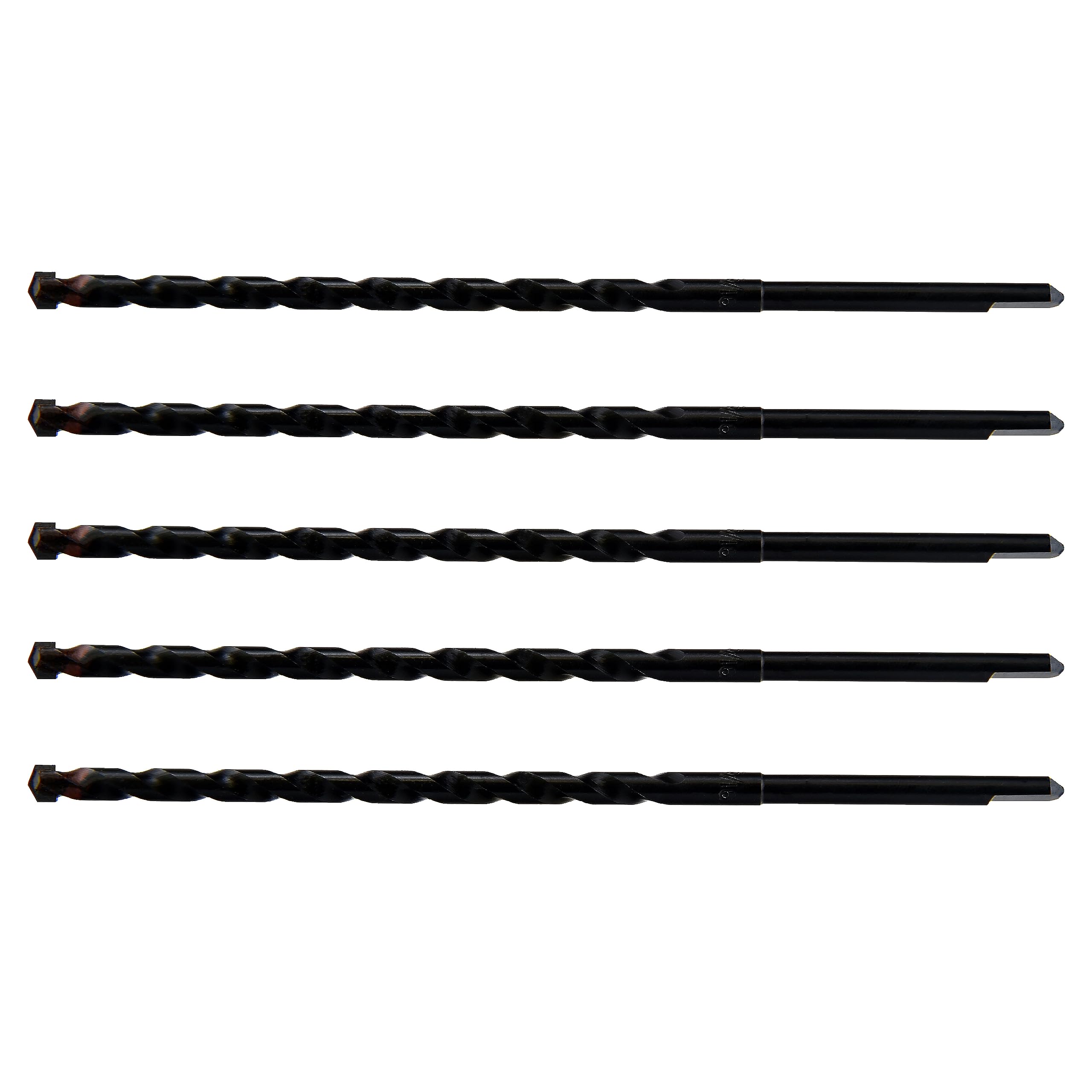 MaxTool5PCs 3/16" Masonry Drill Bits with Tenon for Concrete Brick or Block; Impact; MD00B10R12P5