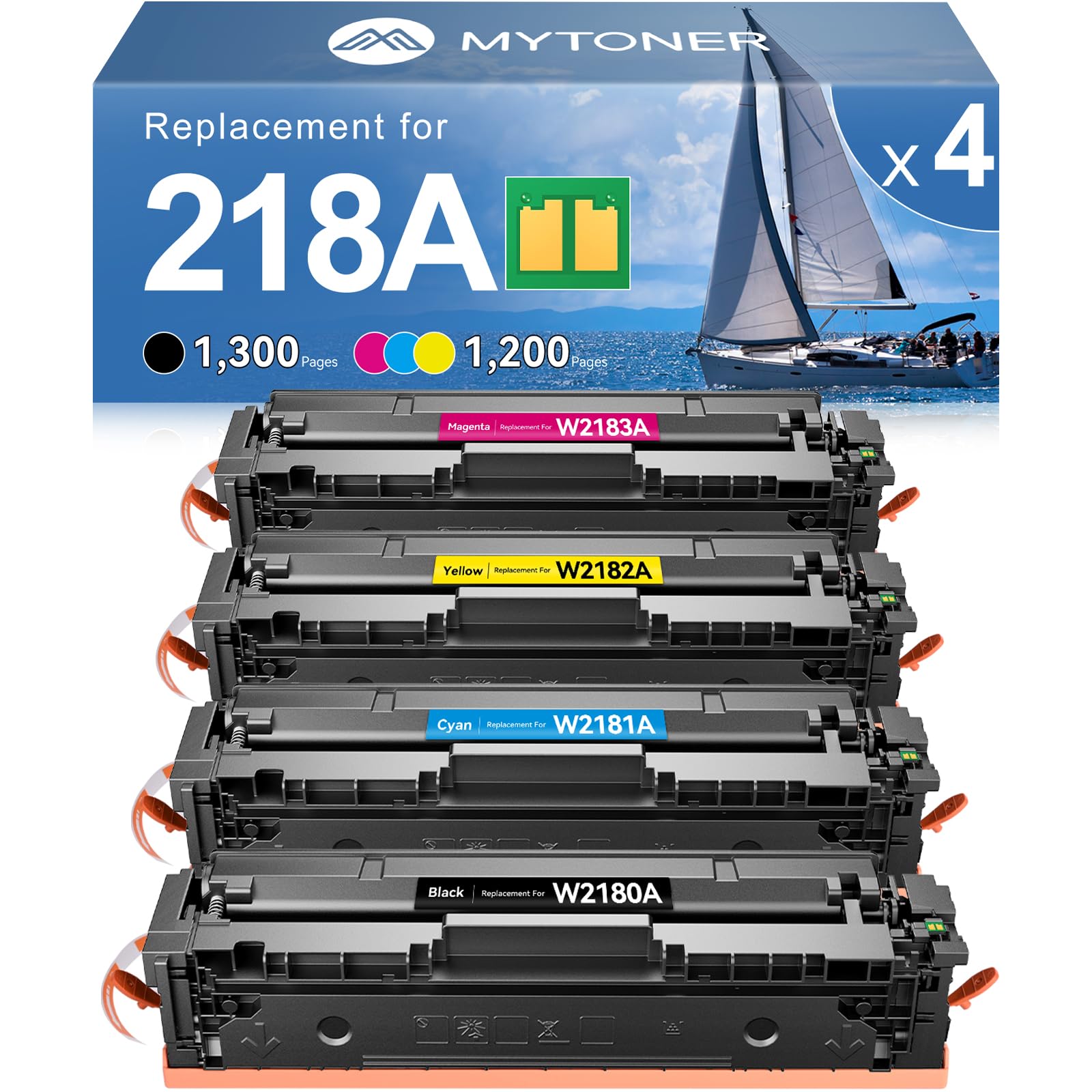 218A Toner Cartridges 4 Pack 3301fdw Replacement for HP 218A 218 218X 3201