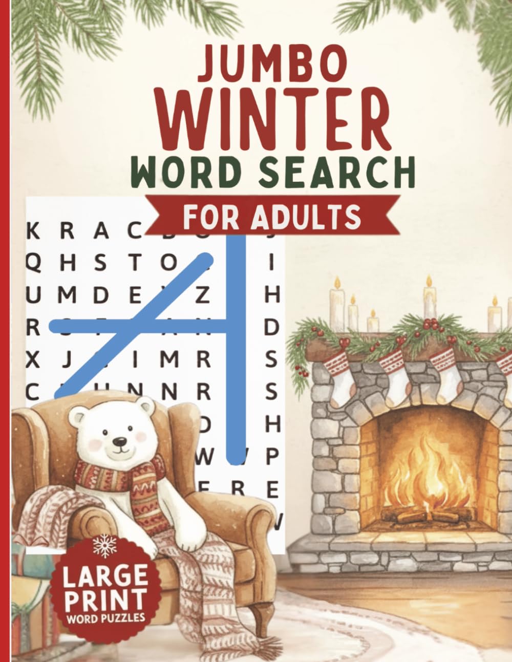 Jumbo Winter Word Search For Adults: Large Print Puzzles for Adults and Seniors | Easy, Relaxing Winter-Themed Word Searches