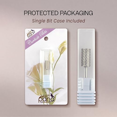 Vista 74 de USA PANA - Broca profesional de carburo de barril pequeño con parte superior plana, grano grueso 5X a grano extrafino, dorado, plateado, negro DLC