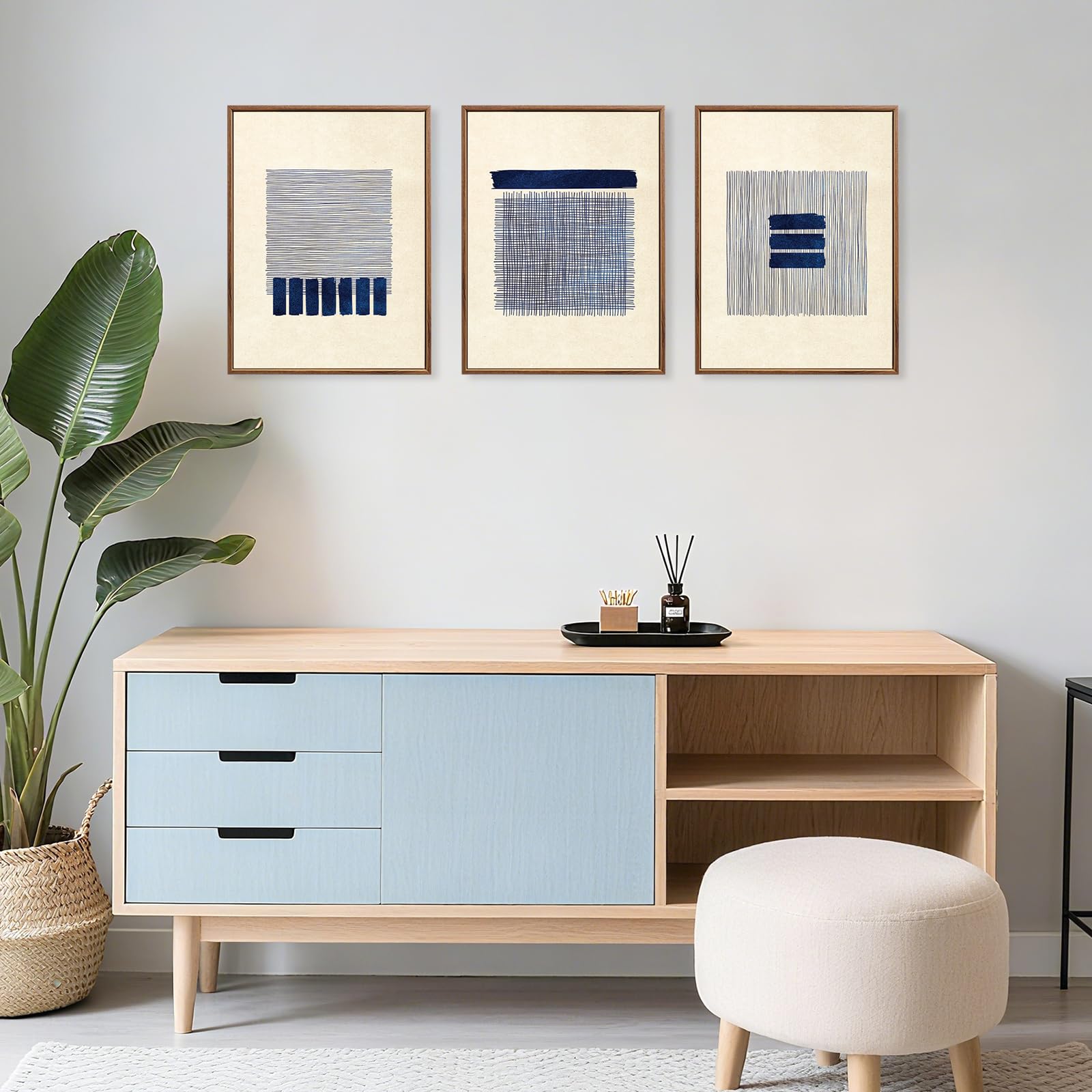 ANHUIB Boho Christian Framed Wall Decor Christian Framed Wall Art Set of 3 Minimalist Jesus Bible Story Canvas Artwork Minimalist Abstract Bible Line Canvas Painting for Living Room Bedroom 30×40cm - Image 3