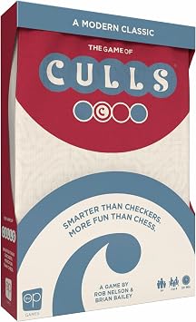 CULLS, an Abstract Strategy Board Game, Smarter Than Checkers and More Fun Than Chess, A Travel Friendly Quick Thinking Tactics Game for Ages 6 & Up, 2-4 Player Family Game, 10+ Minutes Play Time