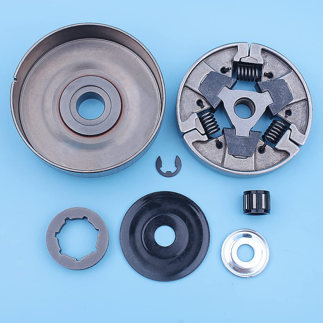 DUNLAP Kit de piñón de llanta de tambor de embrague de 3/8 "-7, compatible con Stihl MS660 066 064 MS640 MS661 MS 660 640, repuestos de motosierra