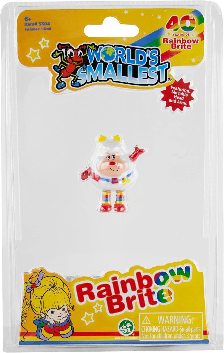 World’s Smallest Rainbow Brite or Twink Mini Collector Figure, Assorted Styles, 1 Pack (1 Random Character), Ages 6+