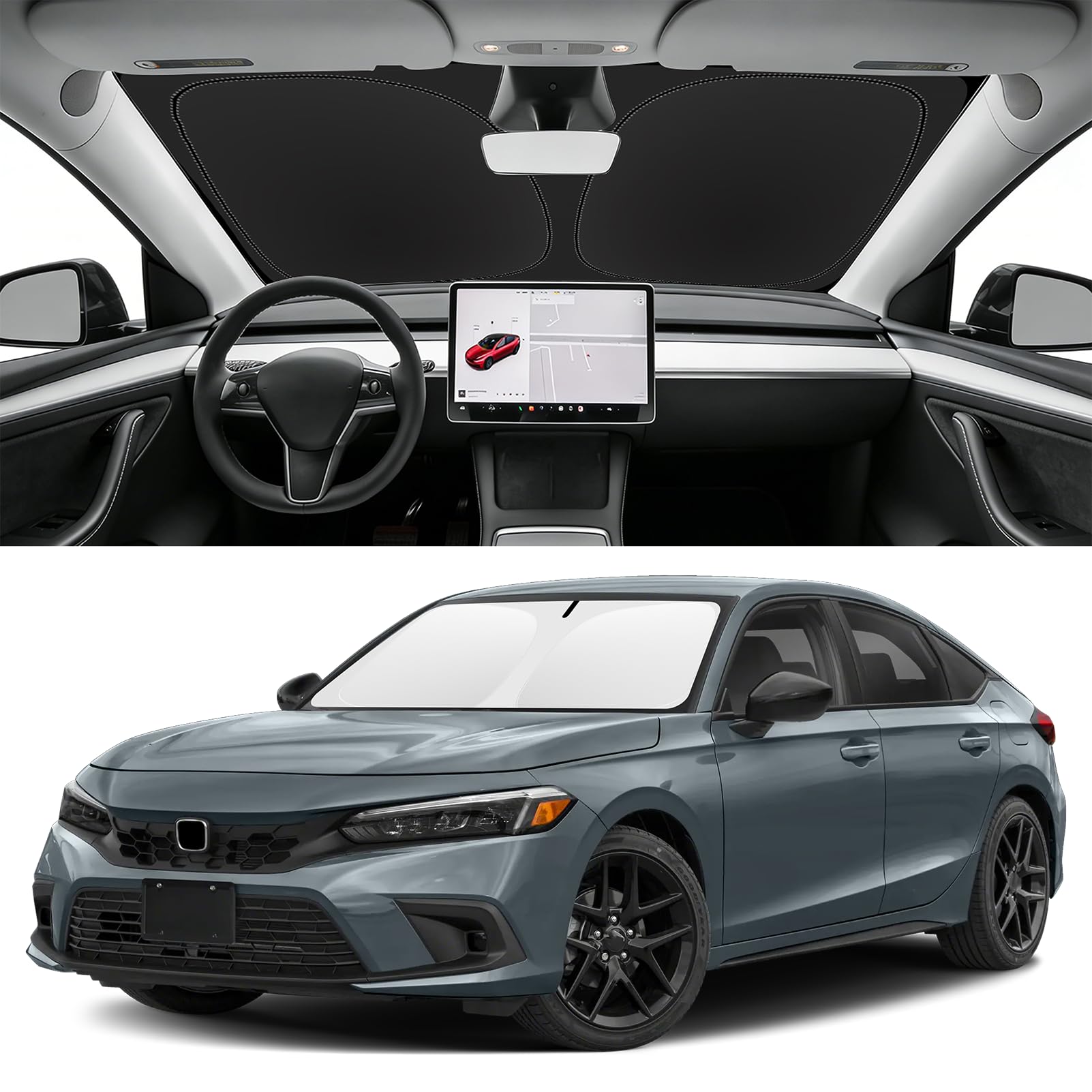 Custom Fit Windshield Sun Shade for Honda Civic 2022-2026