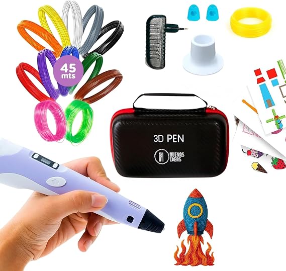 N NUEVAS IDEAS Stylo 3D de Précision avec 45m de Filament PLA