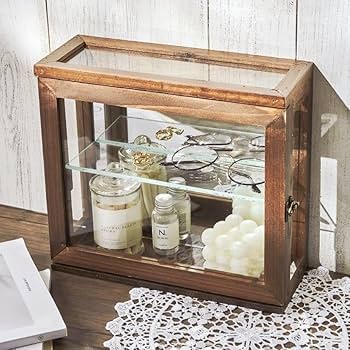 木製アンティークガラスケースショーケースディスプレイキャビネット Amazon.co.jp: アンティーク 木製 ガラスケース キャビネット