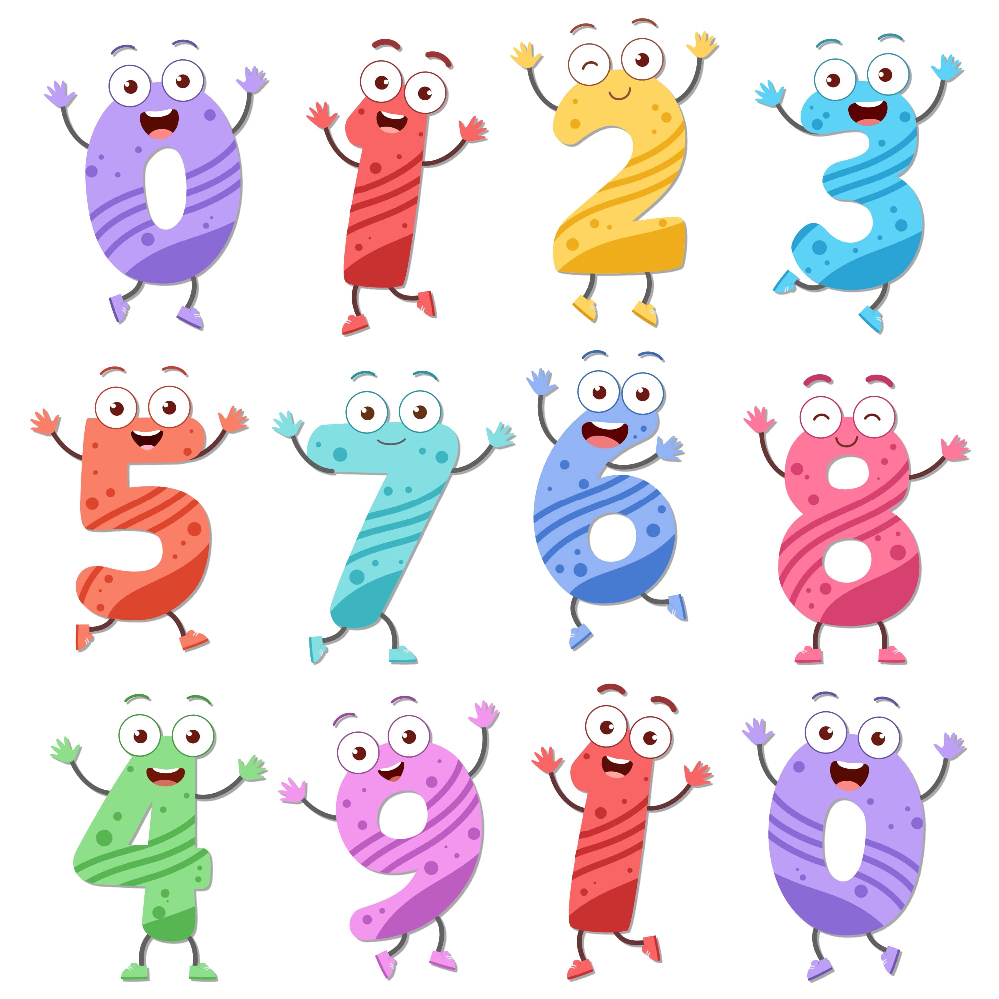 Cartoon Numbers 1 10