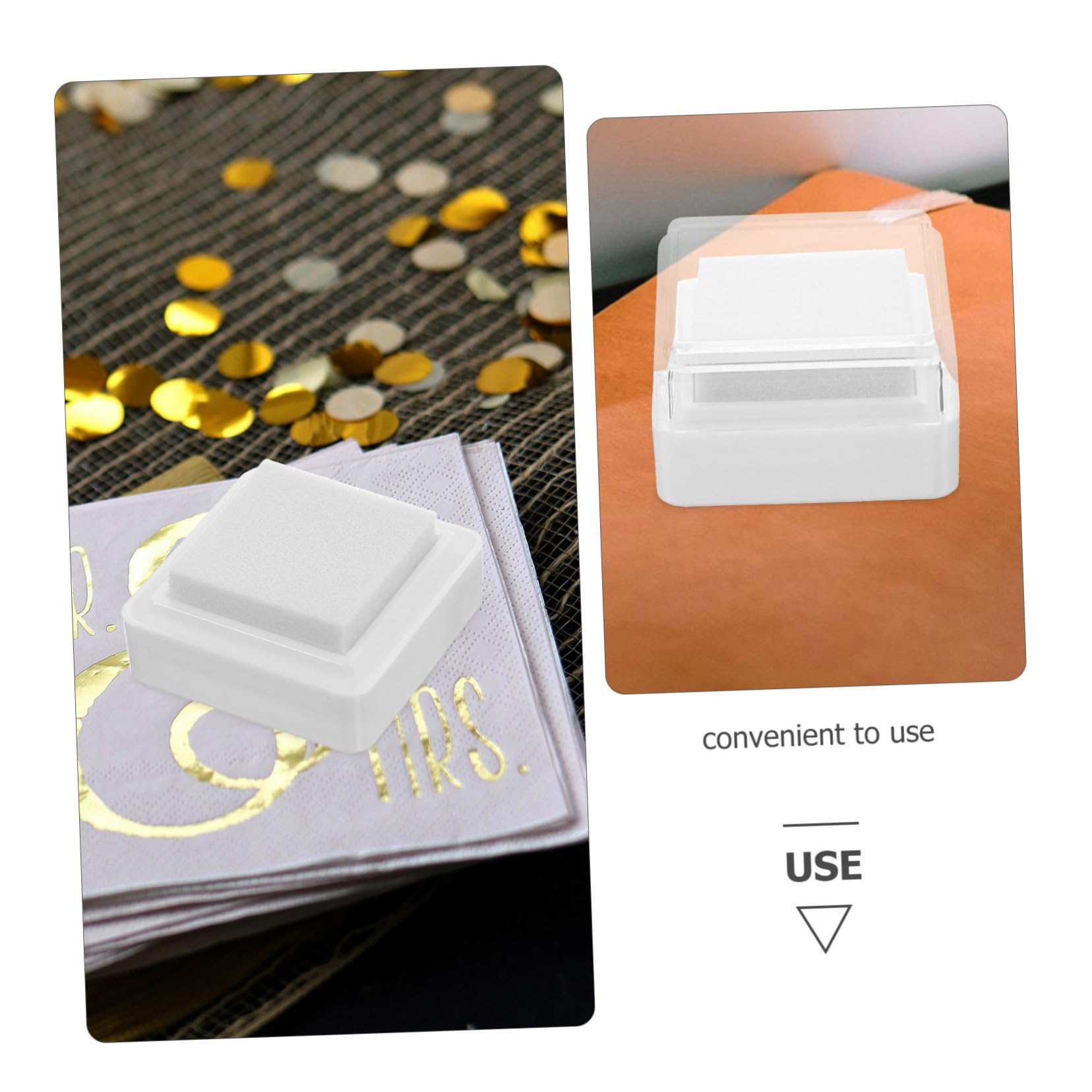 Uonlytech 5 Set Tampone Di Inchiostro Vuoto Mestiere Tamponi Di Inchiostro Per Graffiti Goffratura Creazione Inchiostro Per Timbri Inchiostro A Mano Pianura Spugna Bianca 5 Pezzi*5