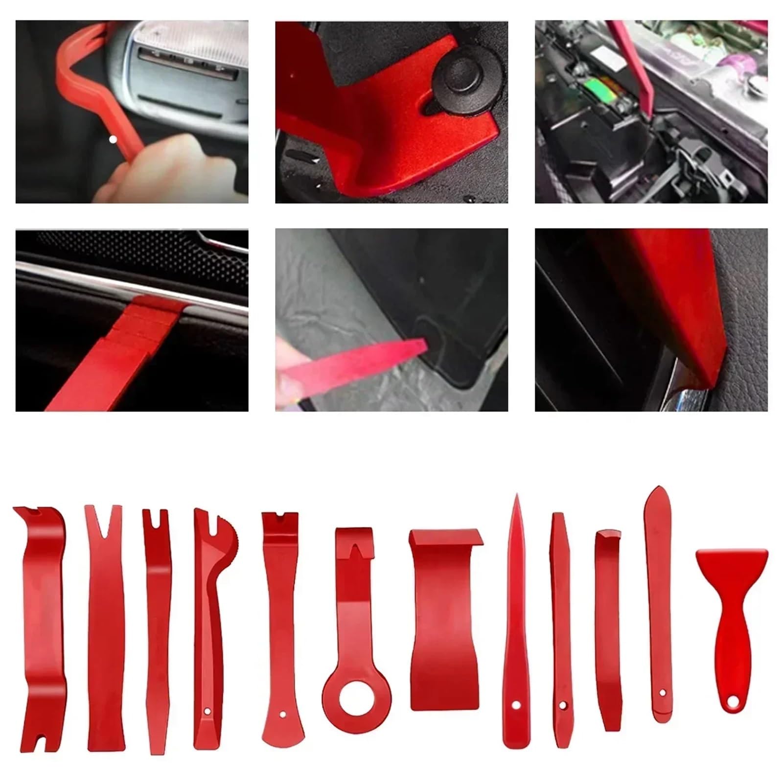 Herramientas for el Coche, Kit de desmontaje del Interior, Herramienta for Quitar molduras Paneles, desmontadores plástico for, Caja Herramientas Completa Manual para Hogar o Garaje(25PCS (Box))
