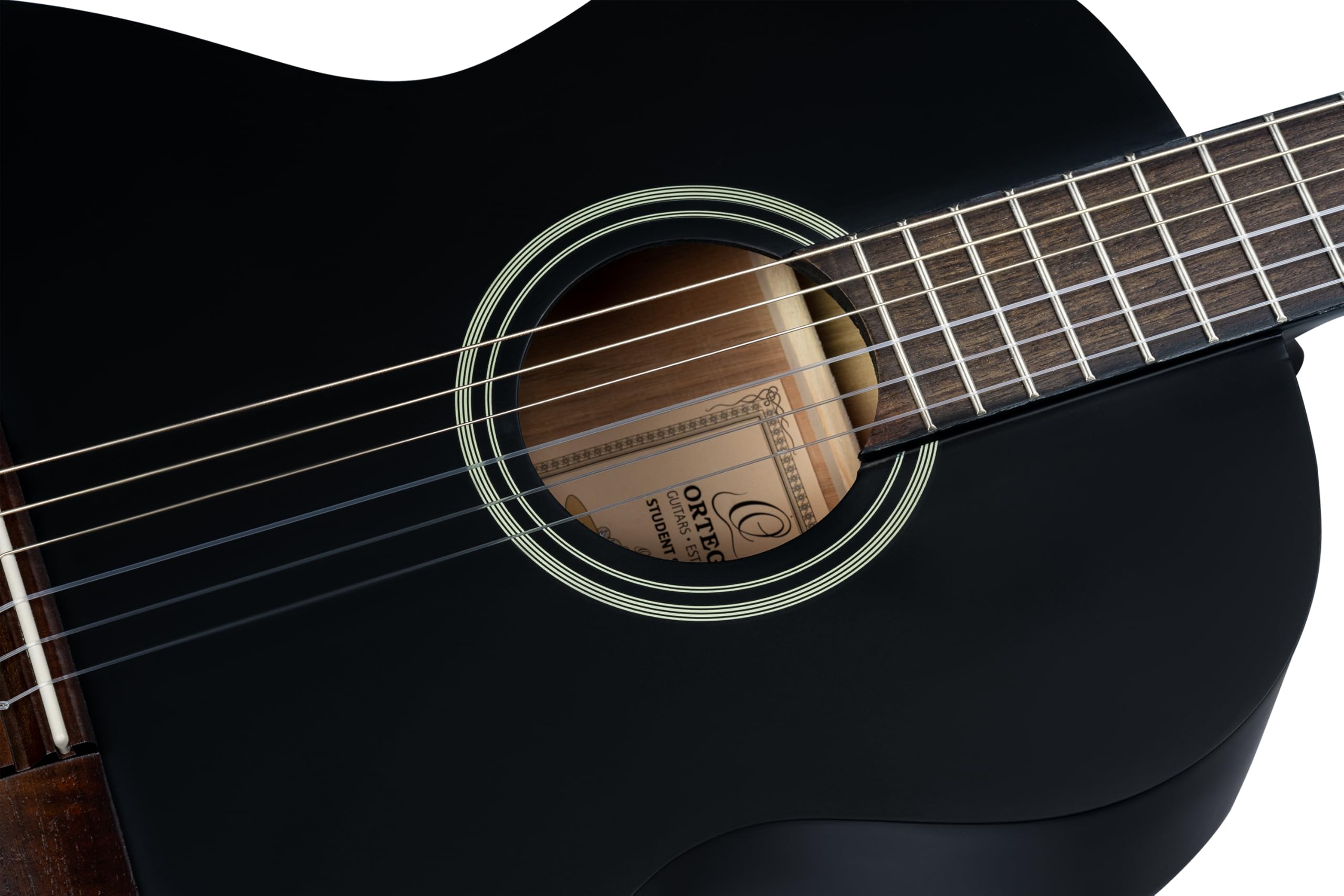 Ortega Guitars 3/4 Konzert Gitarre – Student Series – Fichte, Katalpa, Schwarz (RST5M-3/4BK)