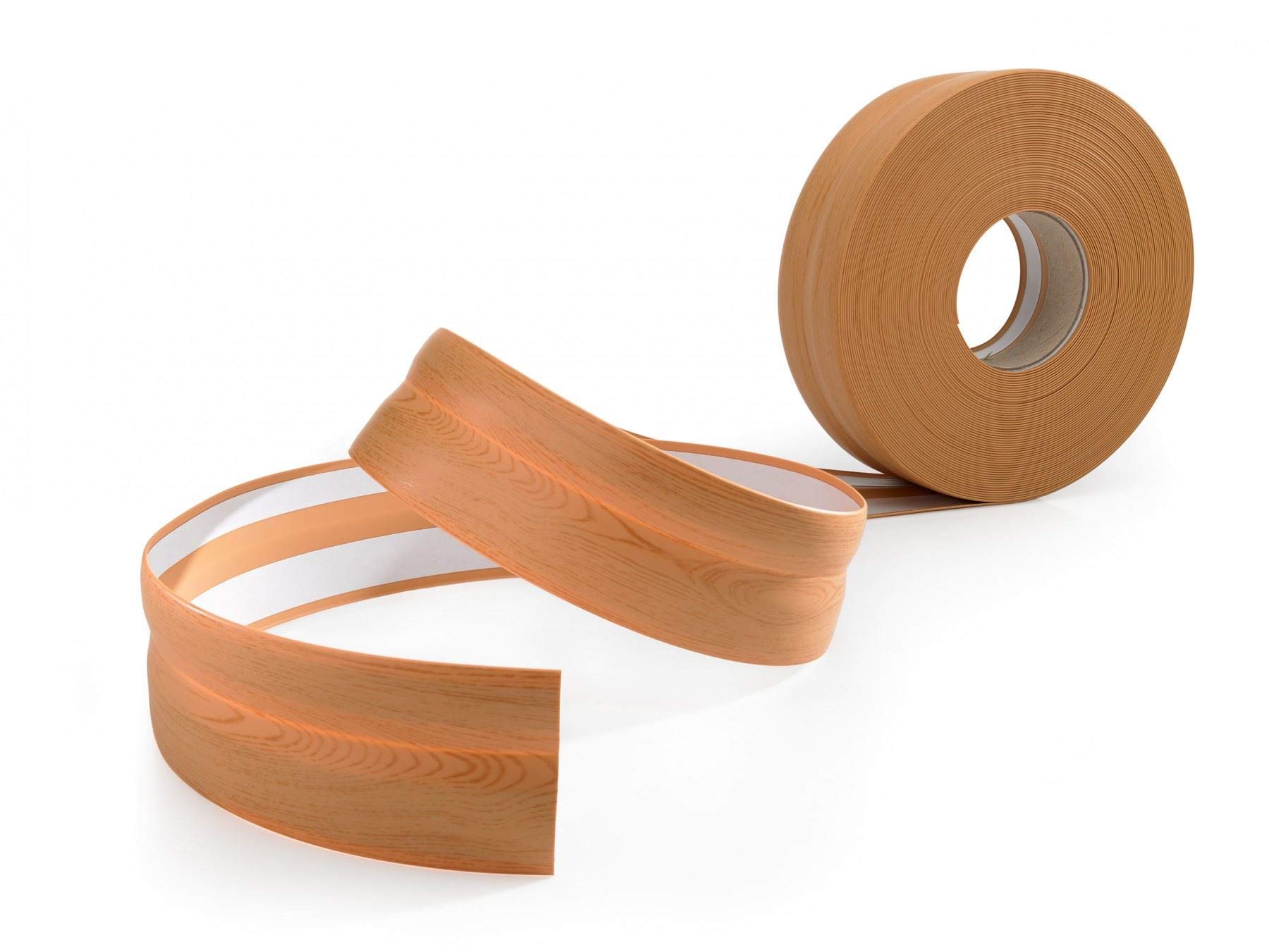 Proper Tools Flexible coved PVC skirting Board Strip Floor wall Joint - 15m - Light Oak