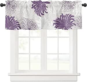 Amazon.com: Fantasy Staring Dahlia Valance for Window - Floral Curtain ...