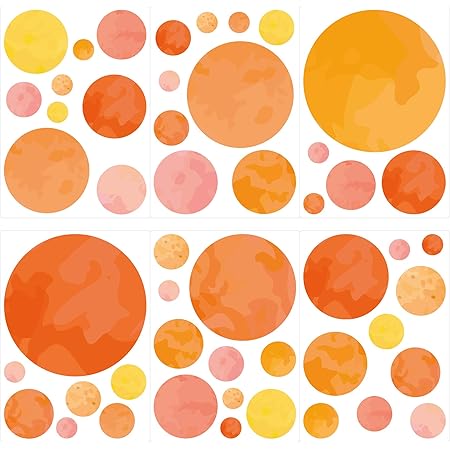 Dekodino Adesivo Murale Cerchi Giallo Arancione 50 Pezzi Vivaismo Amazon It Fai Da Te