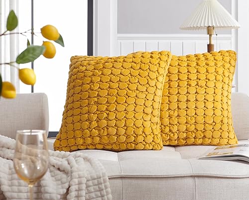 Miniatura 9 de Juego de 2 fundas de almohada rojas de 18 x 18 pulgadas, fundas de almohada decorativas de granja de terciopelo, fundas de cojín cuadradas con