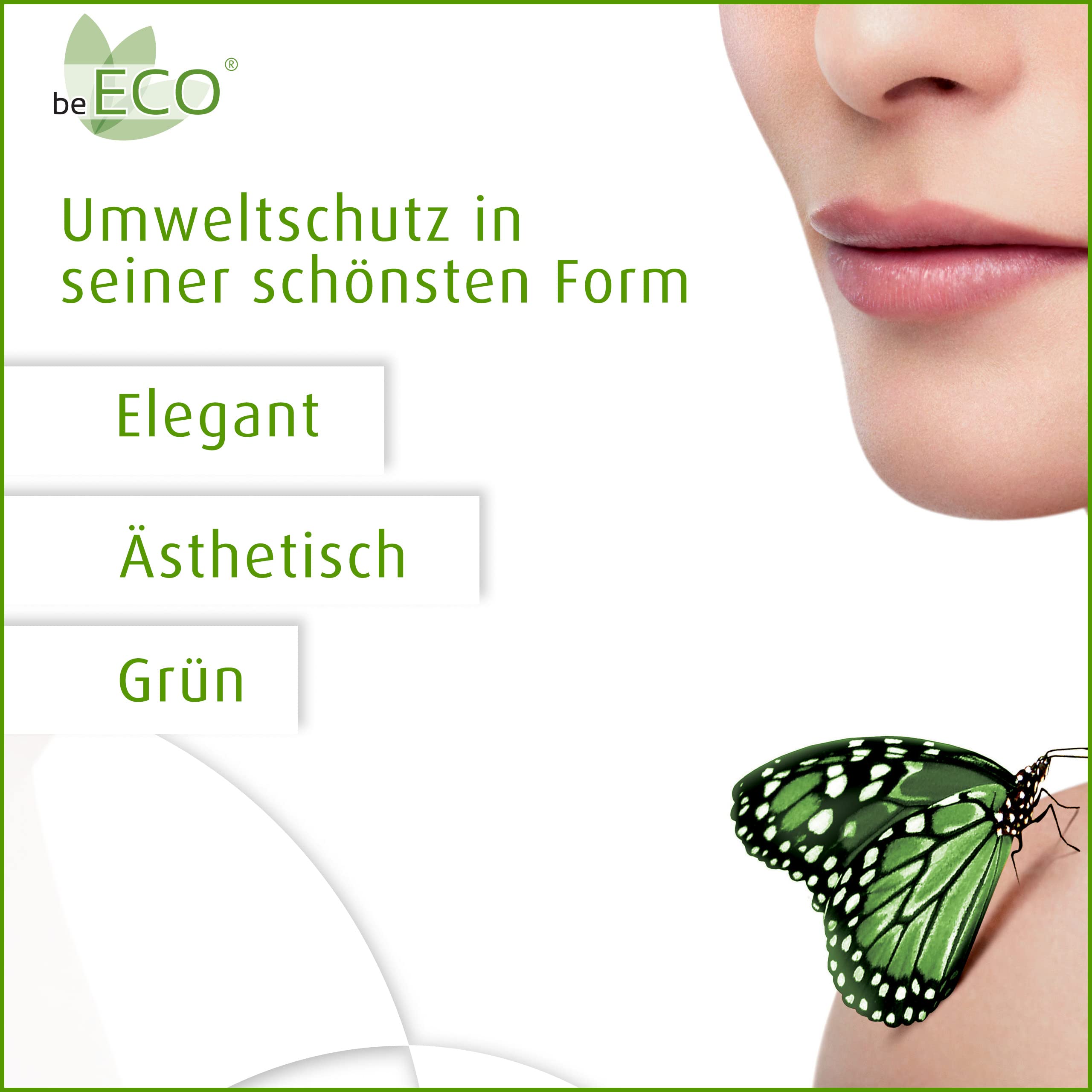 beECO Briefumschläge mit Fenster DIN lang (500 Stück) haftklebend - 80g/m² | Umschlag din lang - Briefumschlag aus 100% Recycling Papier - weiß - 110 x 220 mm