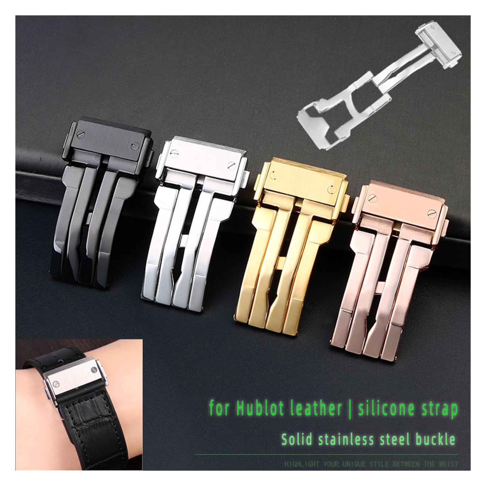 Cinturino dell'orologio Fibbia in acciaio for Hublot for Fusion Classic for  Big Bang for orologio