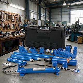 12 Ton Hydraulic Porta Power Kit, Heavy Duty Auto Body Frame Repair Kit