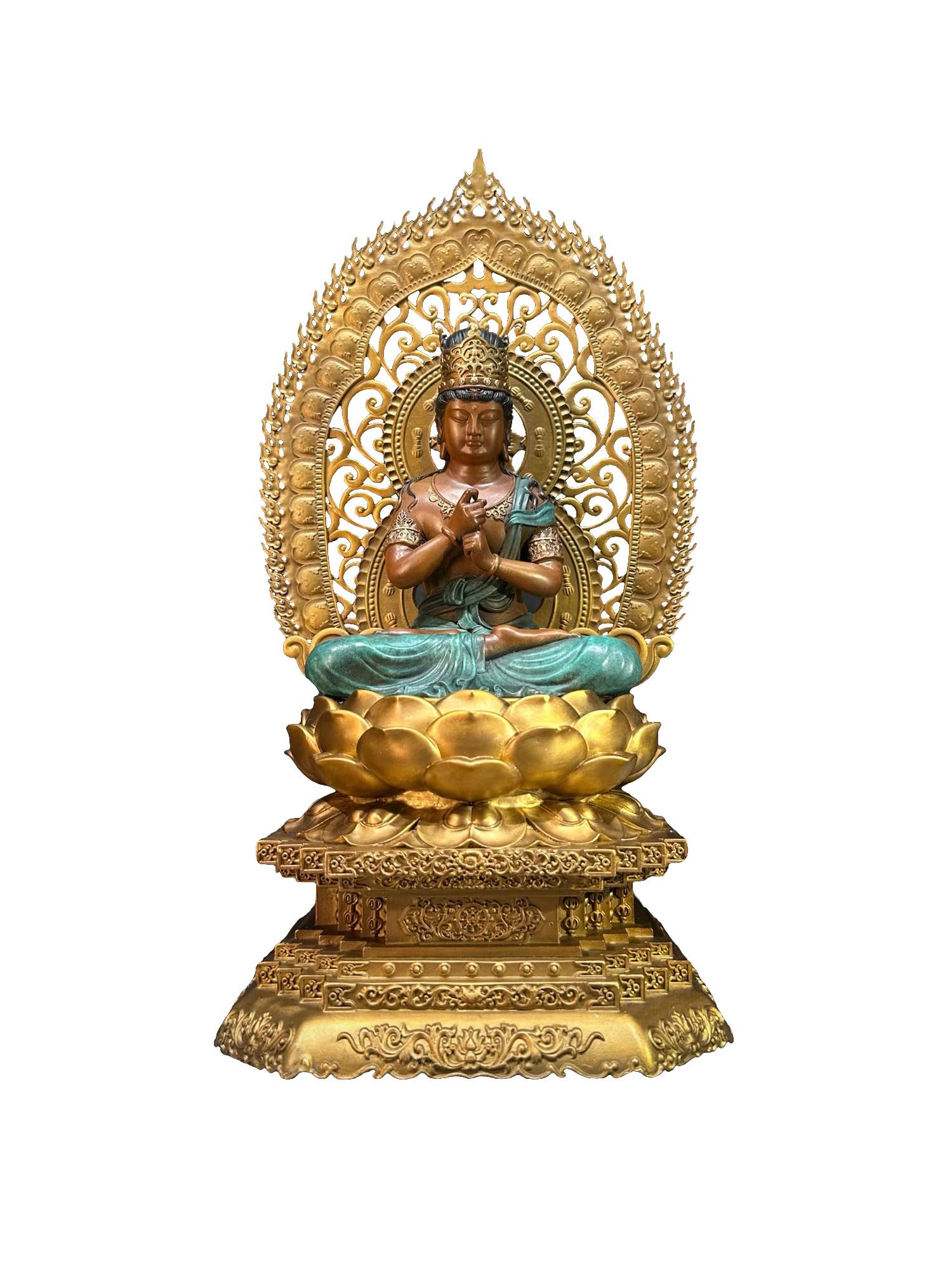 Amazon｜仏像 大日如来 (真言宗) 銅器 (高さ38cm×巾20cm)◇仏壇用のご