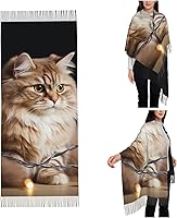 Vista 7 de Bufandas para mujer, bufanda cálida de invierno, con borla, manta de gran tamaño, bufandas de color negro, melocotón, rosa, chal