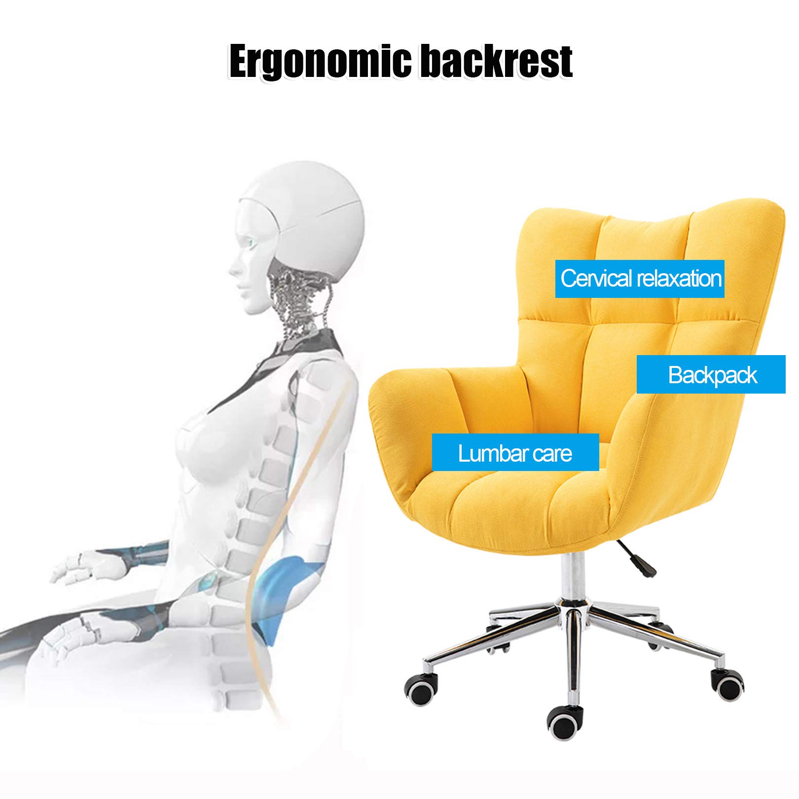 Sedia da ufficio ergonomica regolabile in altezza, Sedia da computer traspirante con ruote Grigio | Leroy Merlin