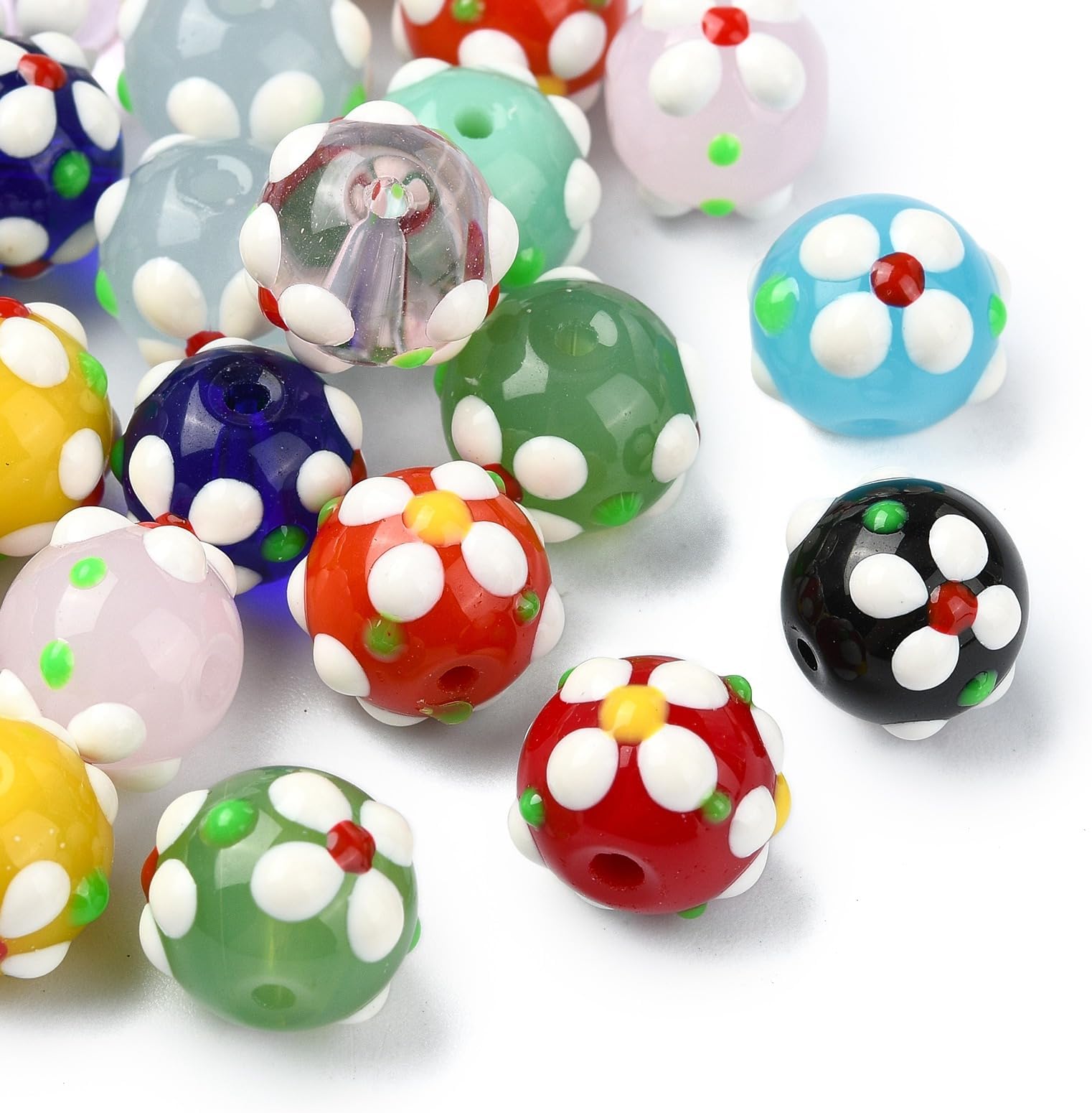 UR URLIFEHALL Random Colors Resin Pendants with Metal Buckle for Jewelry Making