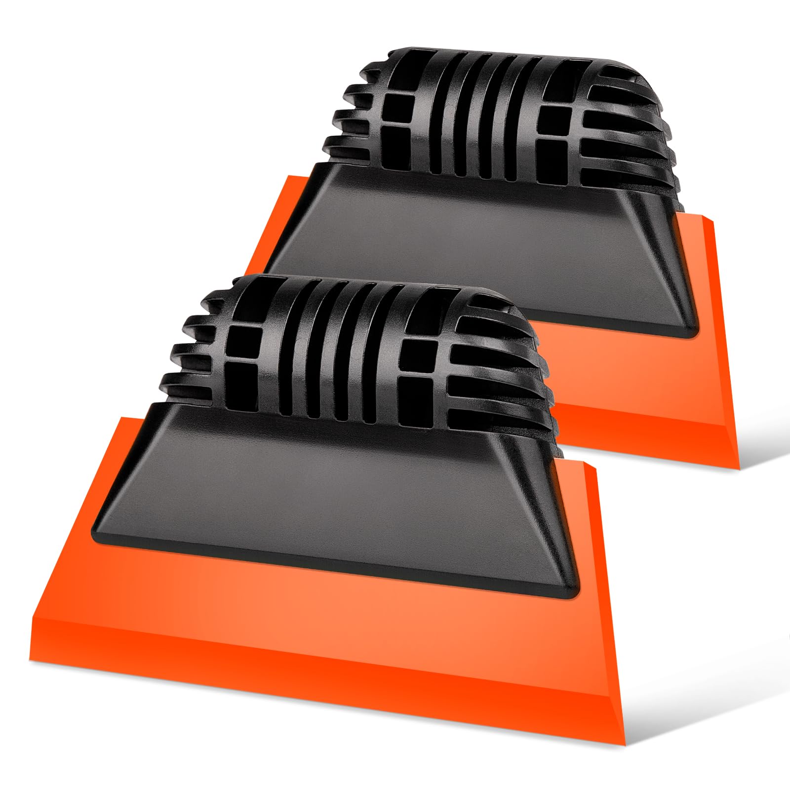 WRAPXPERT Orange Small Squeegee (2-Pack) - Non-Slip Handle Rubber Tint Tool For Window Film, PPF, Car Cleaning & Shower Glass